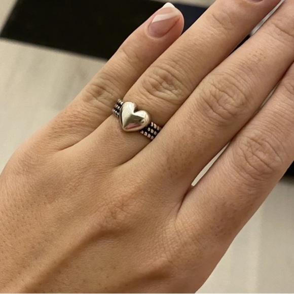 LOVE Heart Rings Vintage Handmade Weave Thai Silver adjustable ring New - Picture 5 of 16